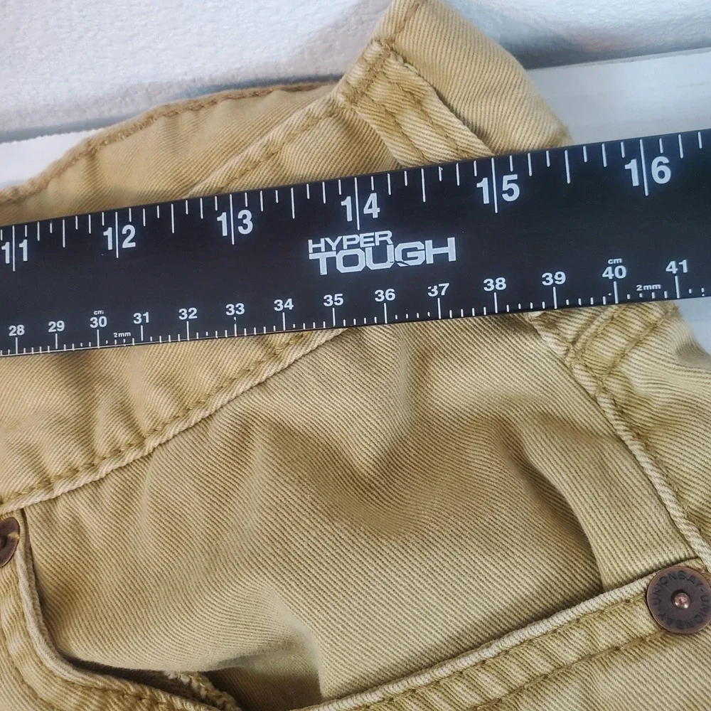 Unionbay Mens Khaki Chino Shorts Tan Cotton Twill Size 32